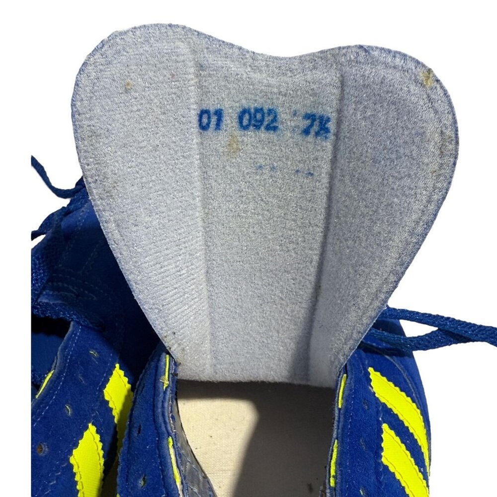 Vintage  70's Adidas 5202 adiSTAR 2000 Soccer Cleats 7.5 Blue/Yellow Unworn Rare - Picture 5 of 16